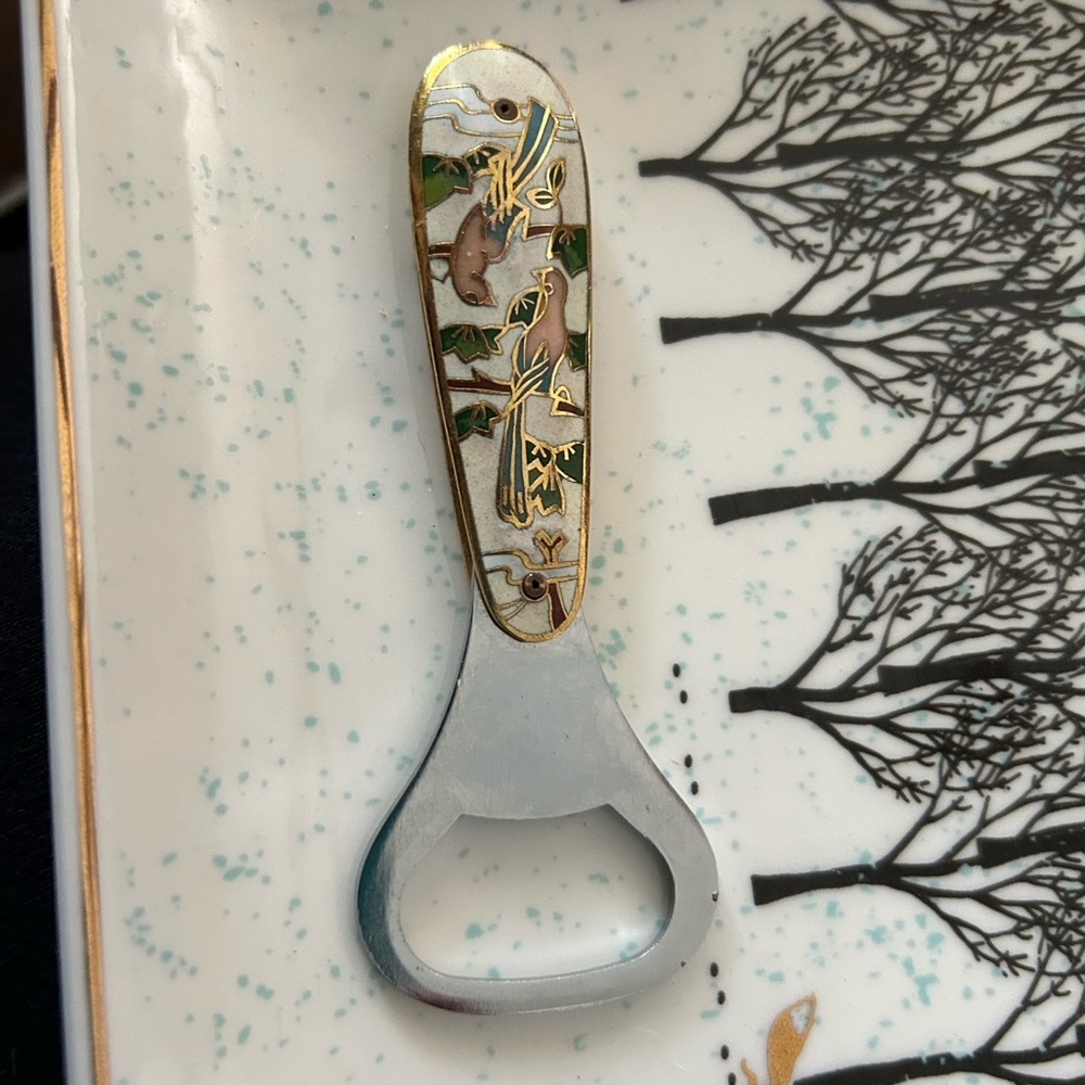 Vintage Cloisonné Bottle Opener